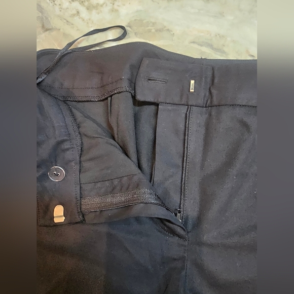 AK Anne Klein Black Stretch Wide Leg Capri Size 10P Petite Career Trousers - Picture 3 of 7